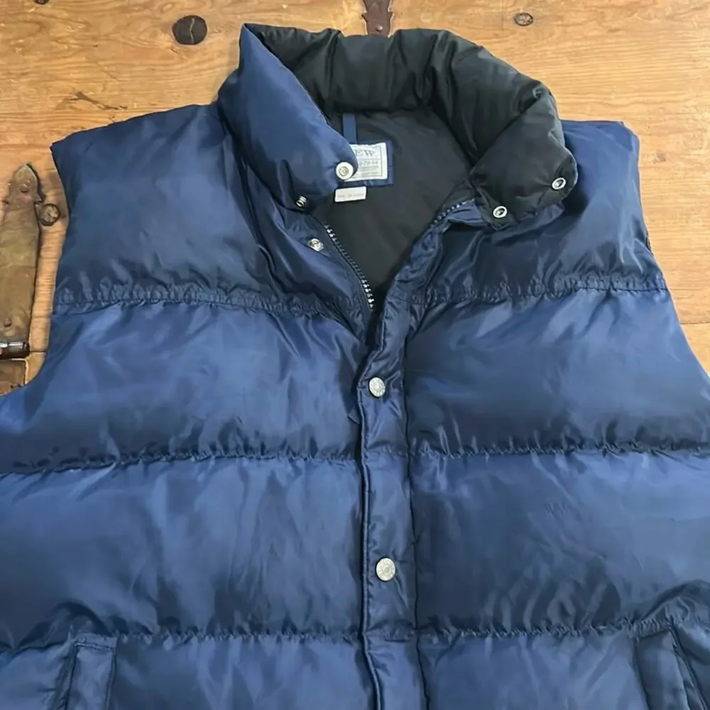 Men's J Crew Blue Puffer Vest Size X-Large